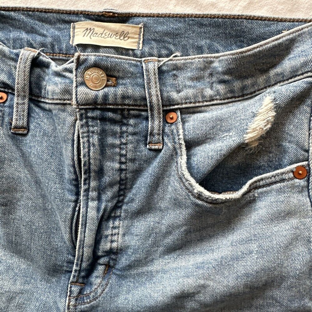 Madewell Jeans Women 27 Blue Denim Distressed The Perfect Vintage Light Wash E2